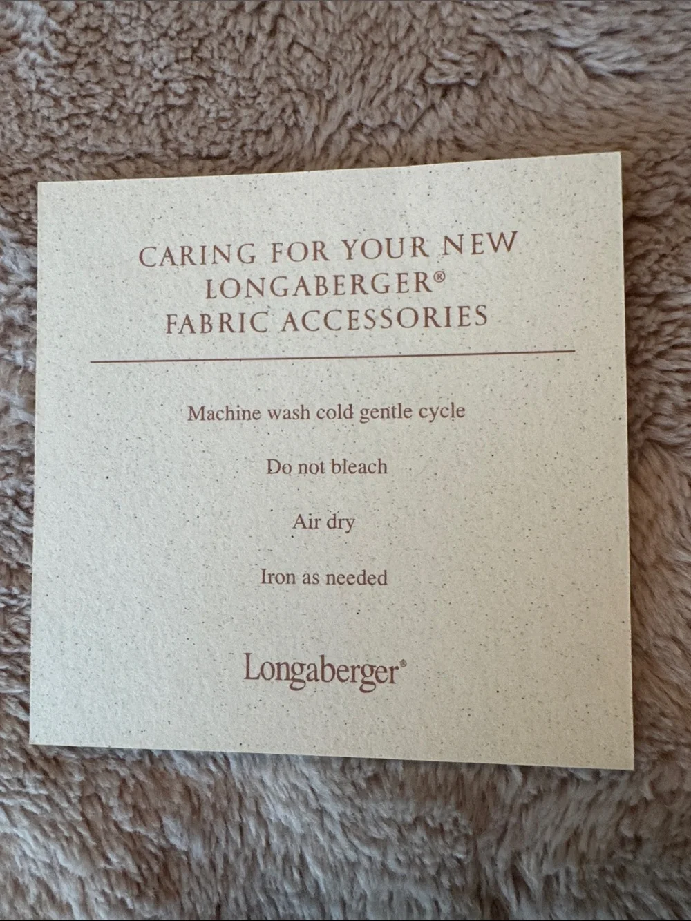 Longaberger fabric napkins. Brand new never used.